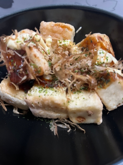 超簡単！まるでお好み焼きな厚揚げステーキ♪