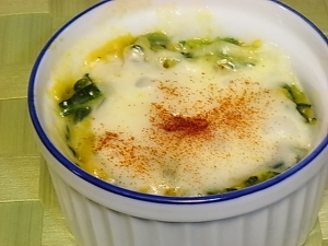 かぼちゃとほうれんそうのチーズ焼き レシピ 作り方 By Hiromista 楽天レシピ