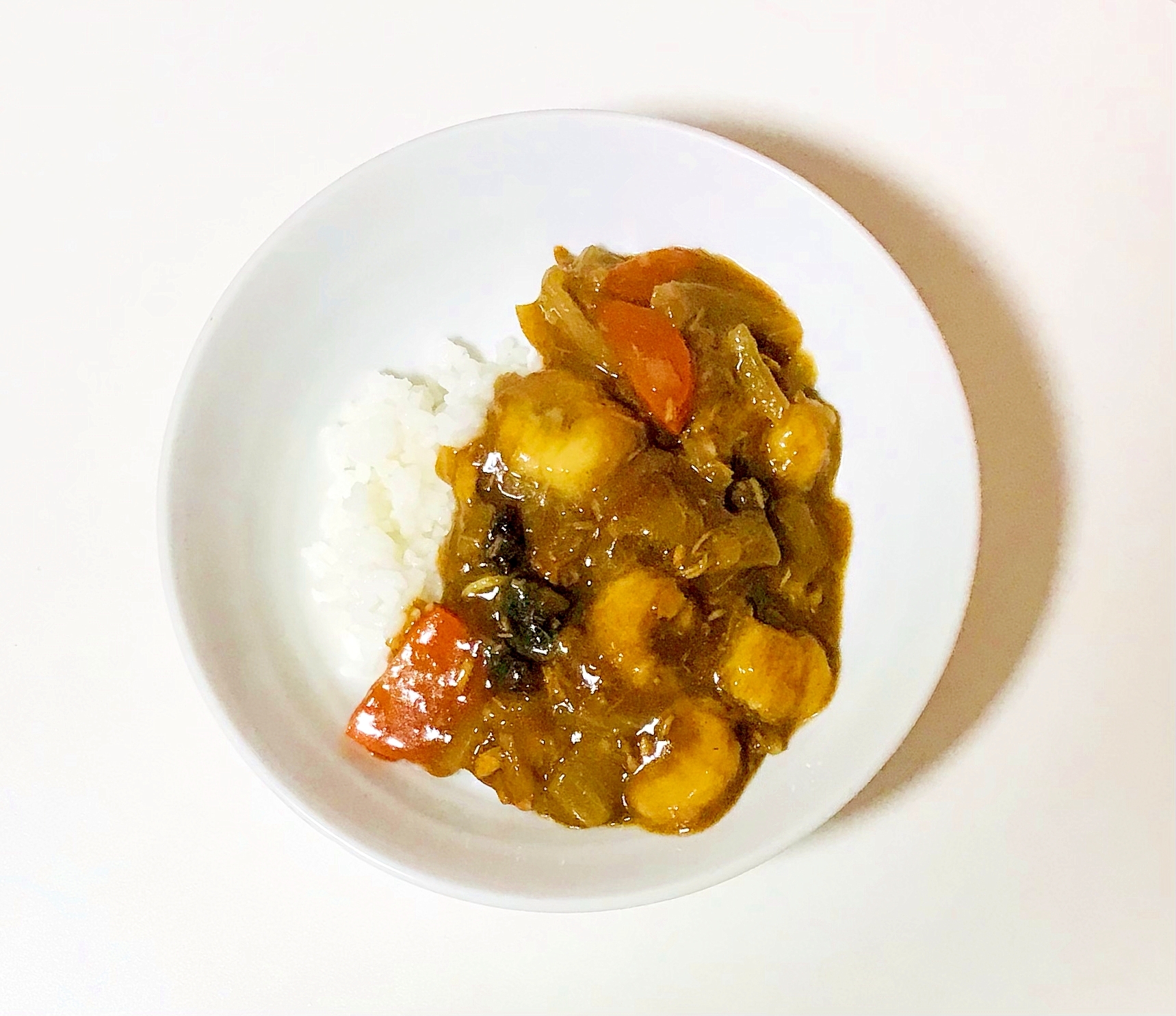 バナナとレーズンの野菜カレー