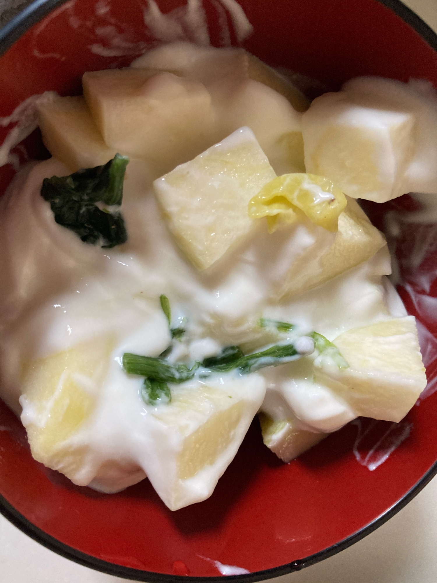 離乳食♫ キャベツとほうれん草のりんごヨーグルト