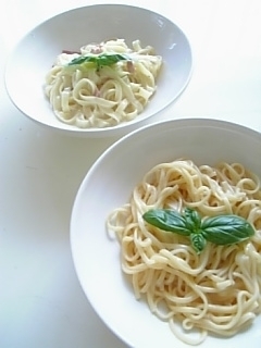 醤油の隠し味がいいですね♪明太子パスタ美味しい！