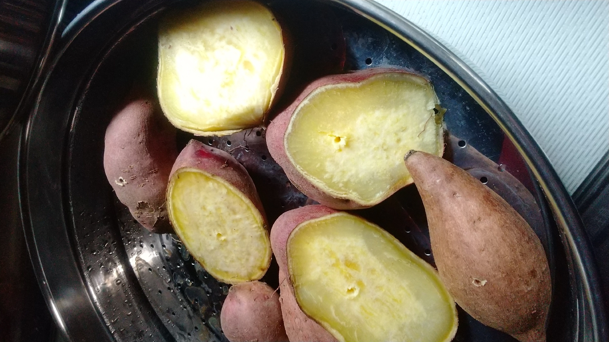 不揃いのさつまいもの蒸し方！