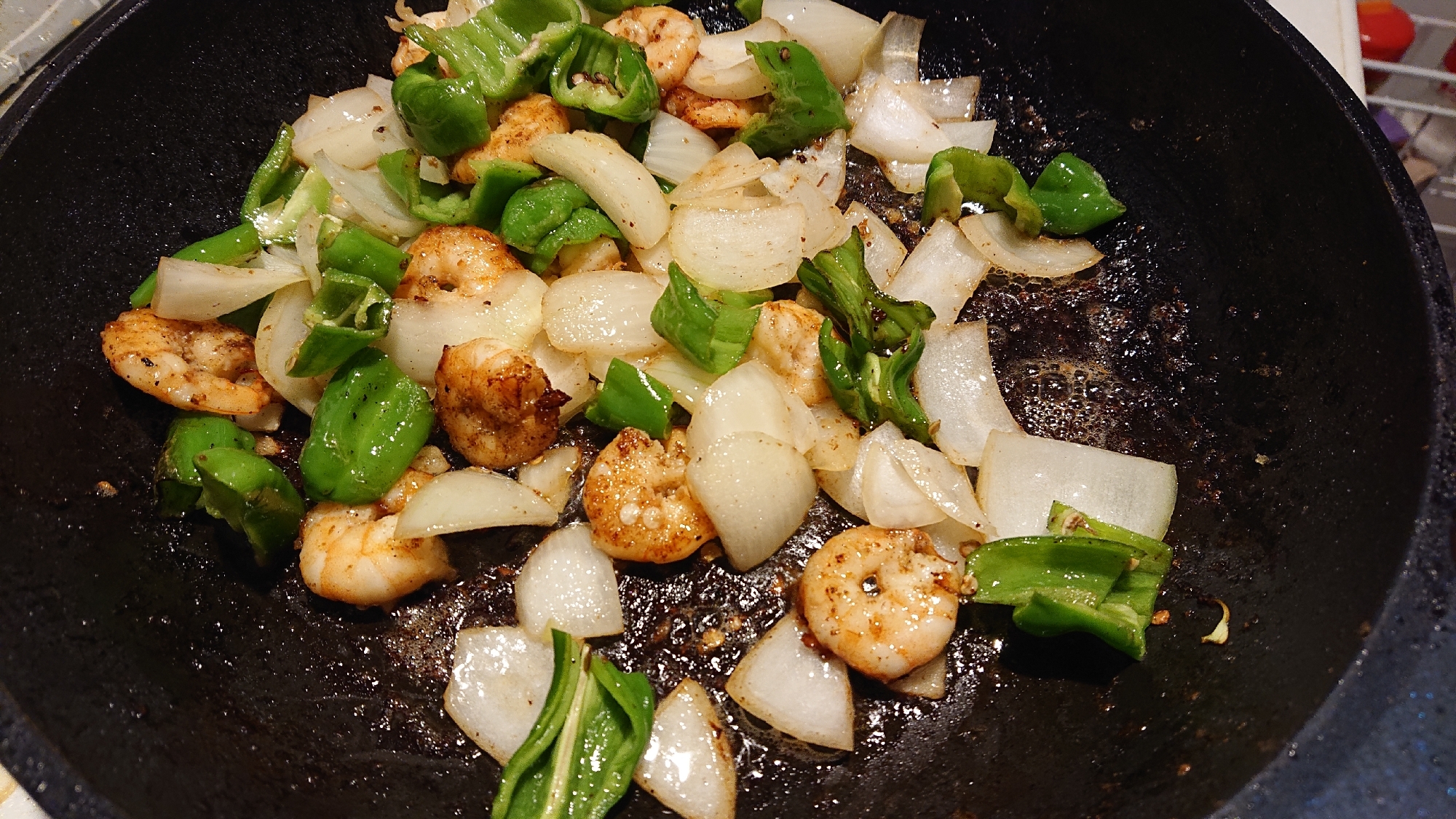 エビと野菜のマヨ炒め