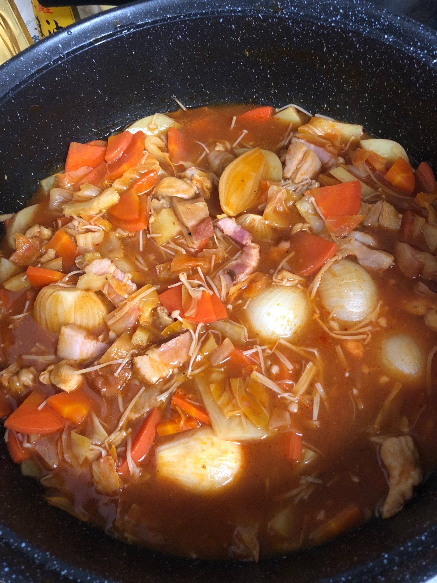 簡単鶏肉入りミネストローネ