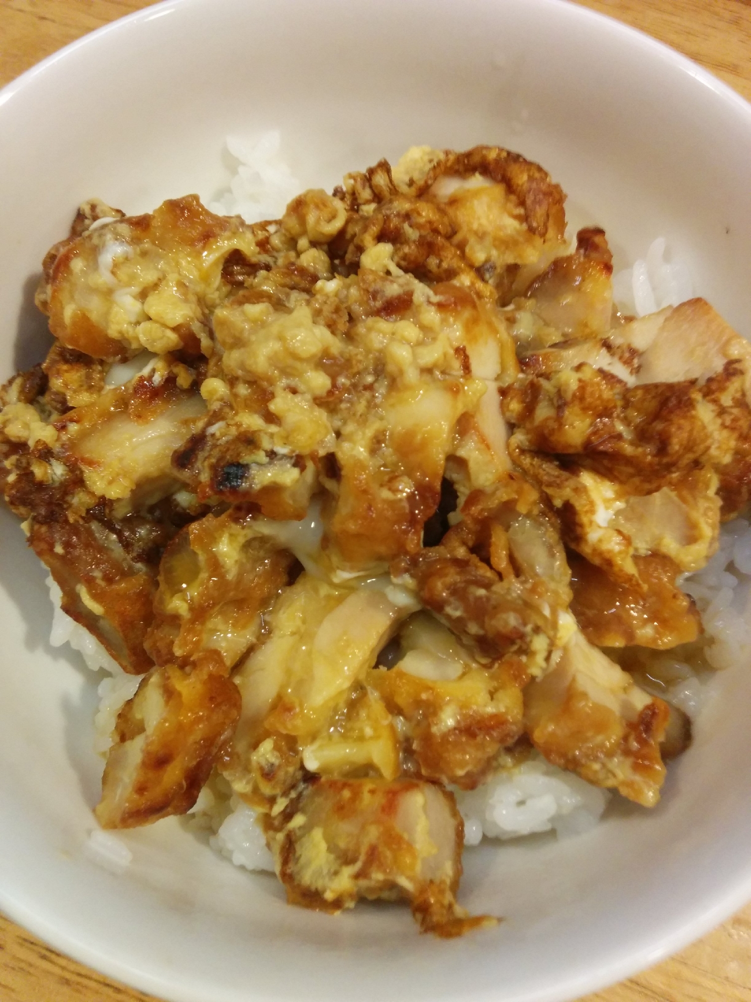 唐揚げで作るズボラ親子丼