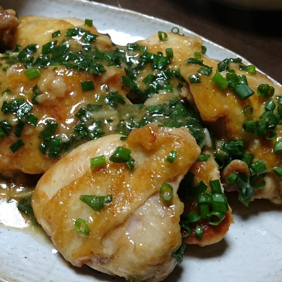 鶏もも肉ソテー小ネギあんかけ