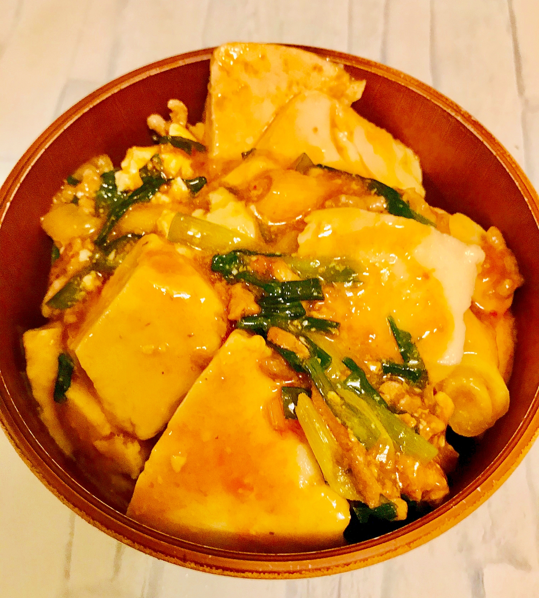 ピリ辛麻婆丼