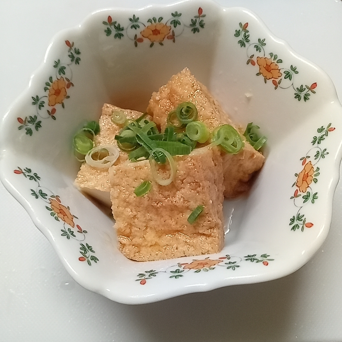 厚揚げの甘辛しょうが焼き
