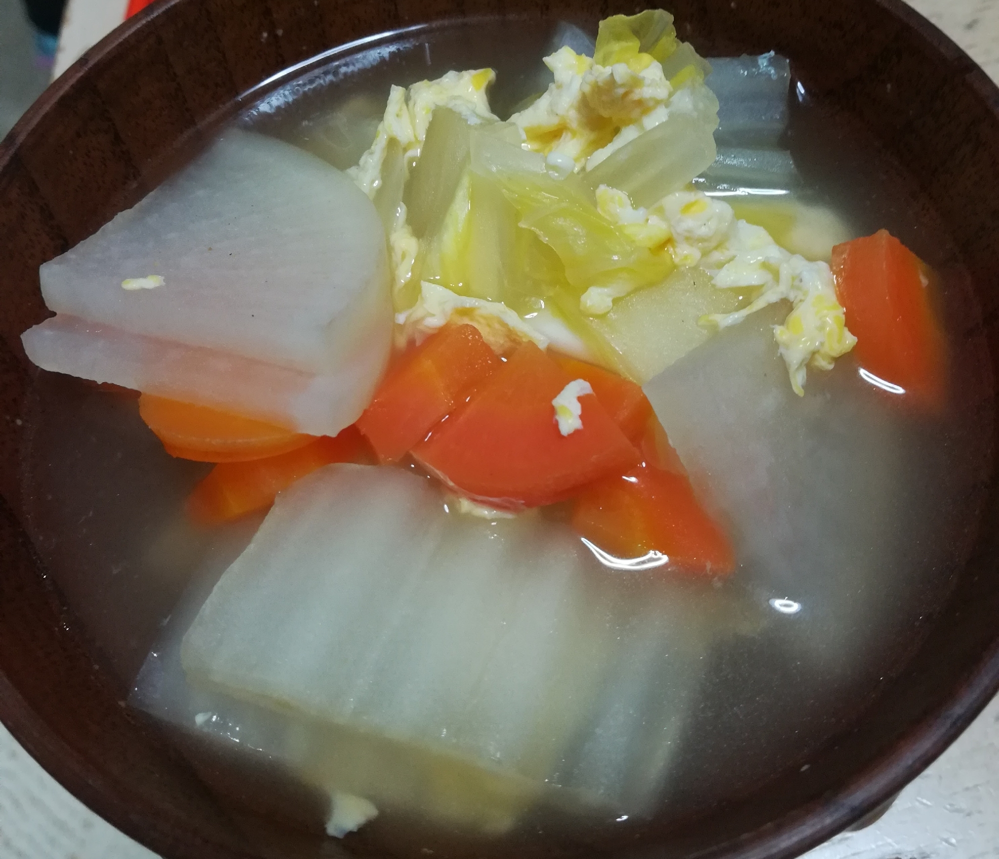 白菜と大根のスープ