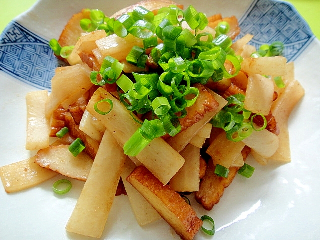 大根とさつま揚げのマヨ醬油炒め