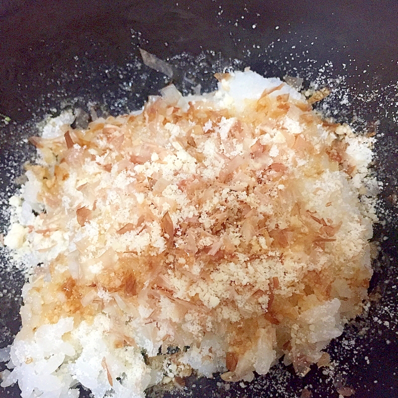 男子飯！おかかとパルメザンチーズの丼☆