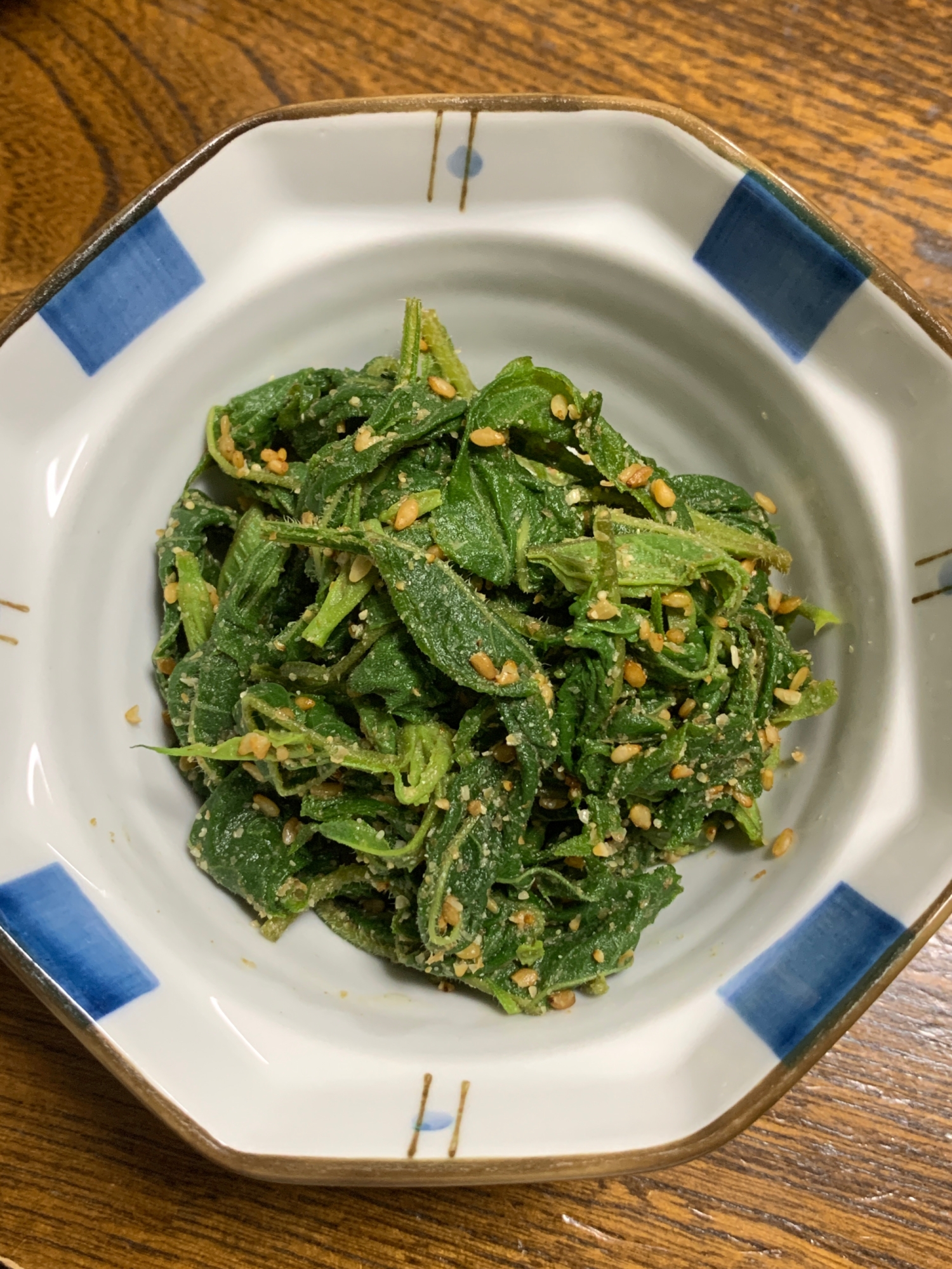 菊芋の葉の胡麻和え
