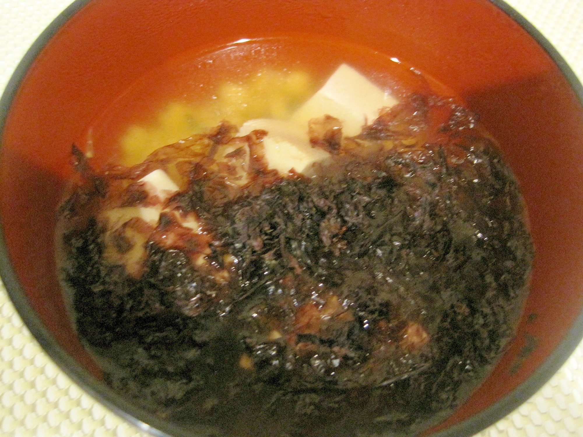 豆腐と韓国海苔のスープ