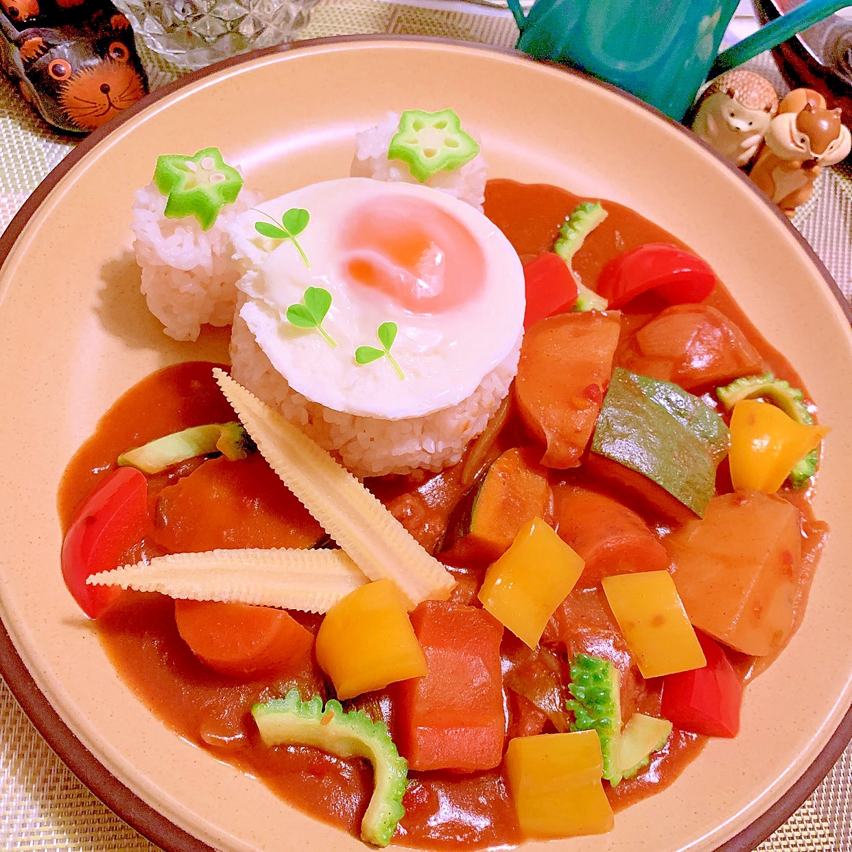 がっつり野菜の塩豚トマトカレー