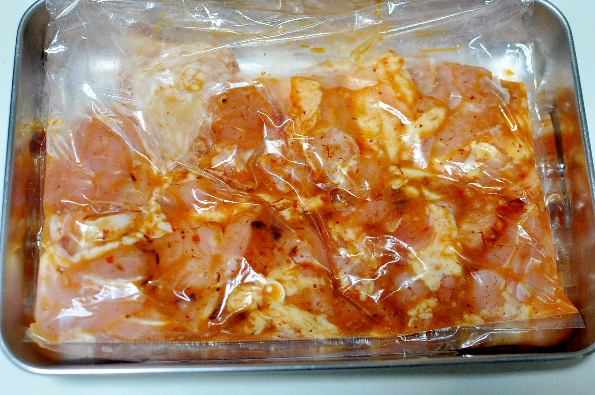下味冷凍 鶏もも肉のピリ辛xo醤 レシピ 作り方 By ねこすけ 楽天レシピ