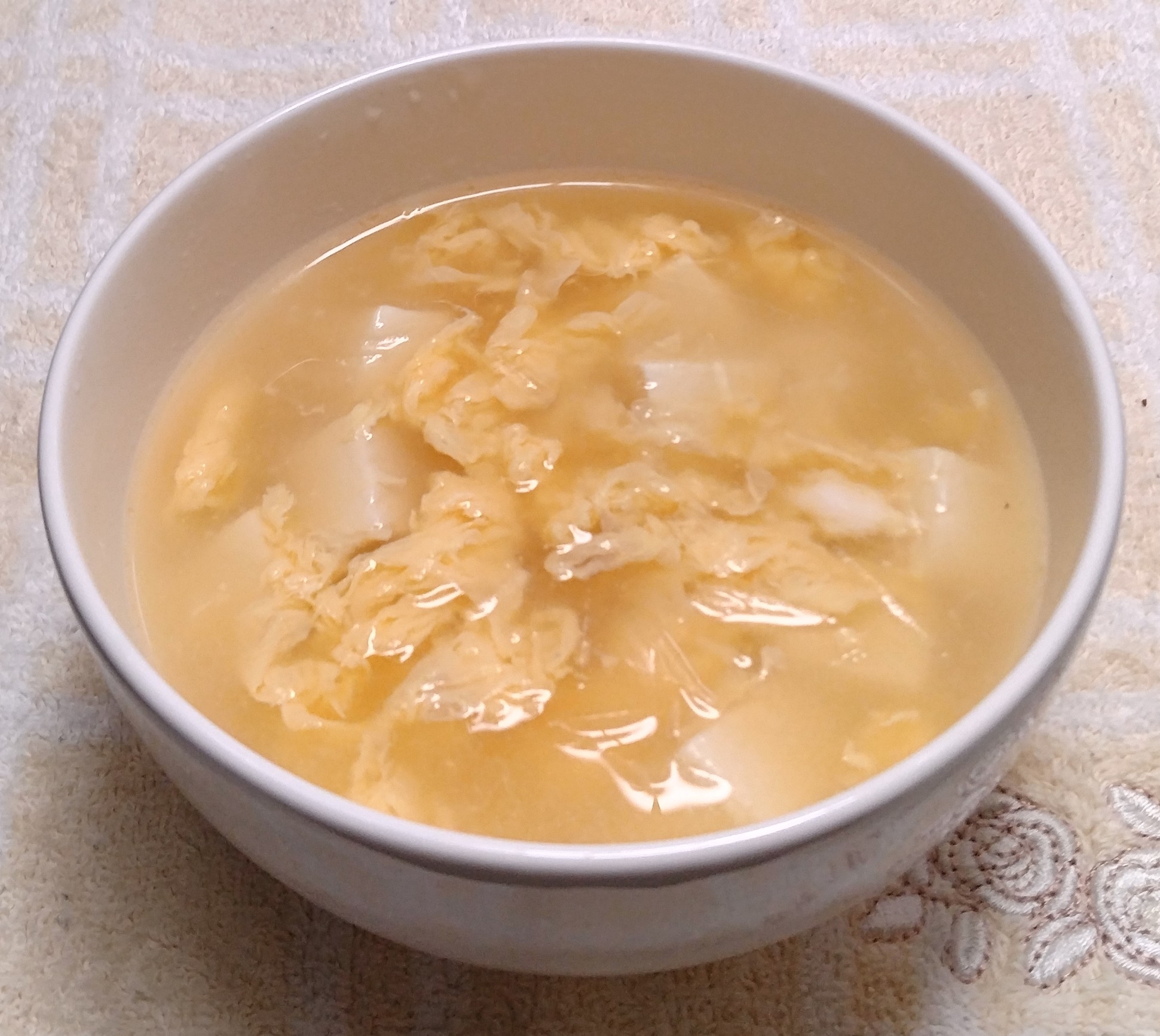 【簡単】♡豆腐と春雨のフワフワ卵スープ♡