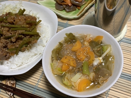 ザーサイの春雨中華スープ