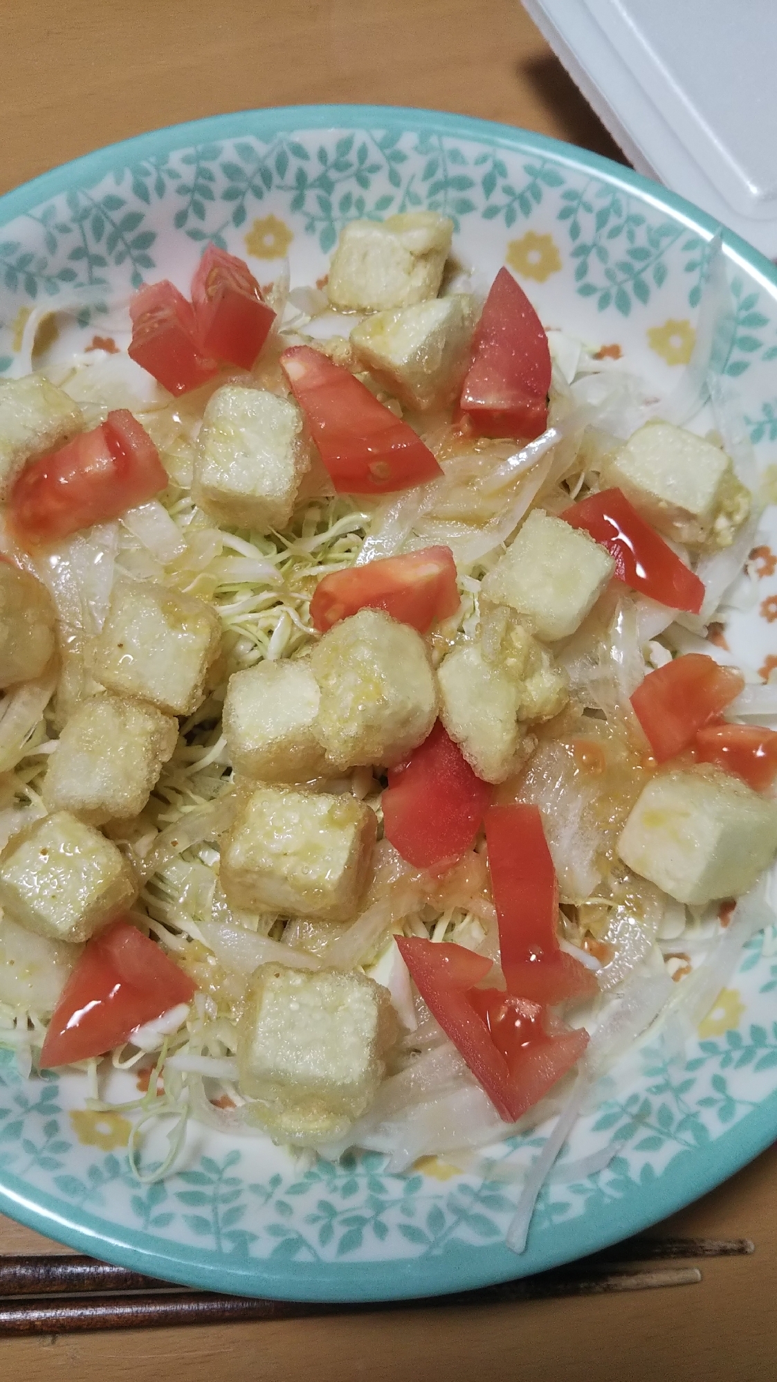 豆腐とトマトのサラダ