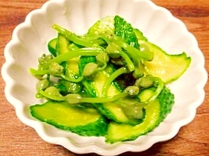 キュウリと みずの実の漬物 レシピ 作り方 By ブルーボリジ 楽天レシピ