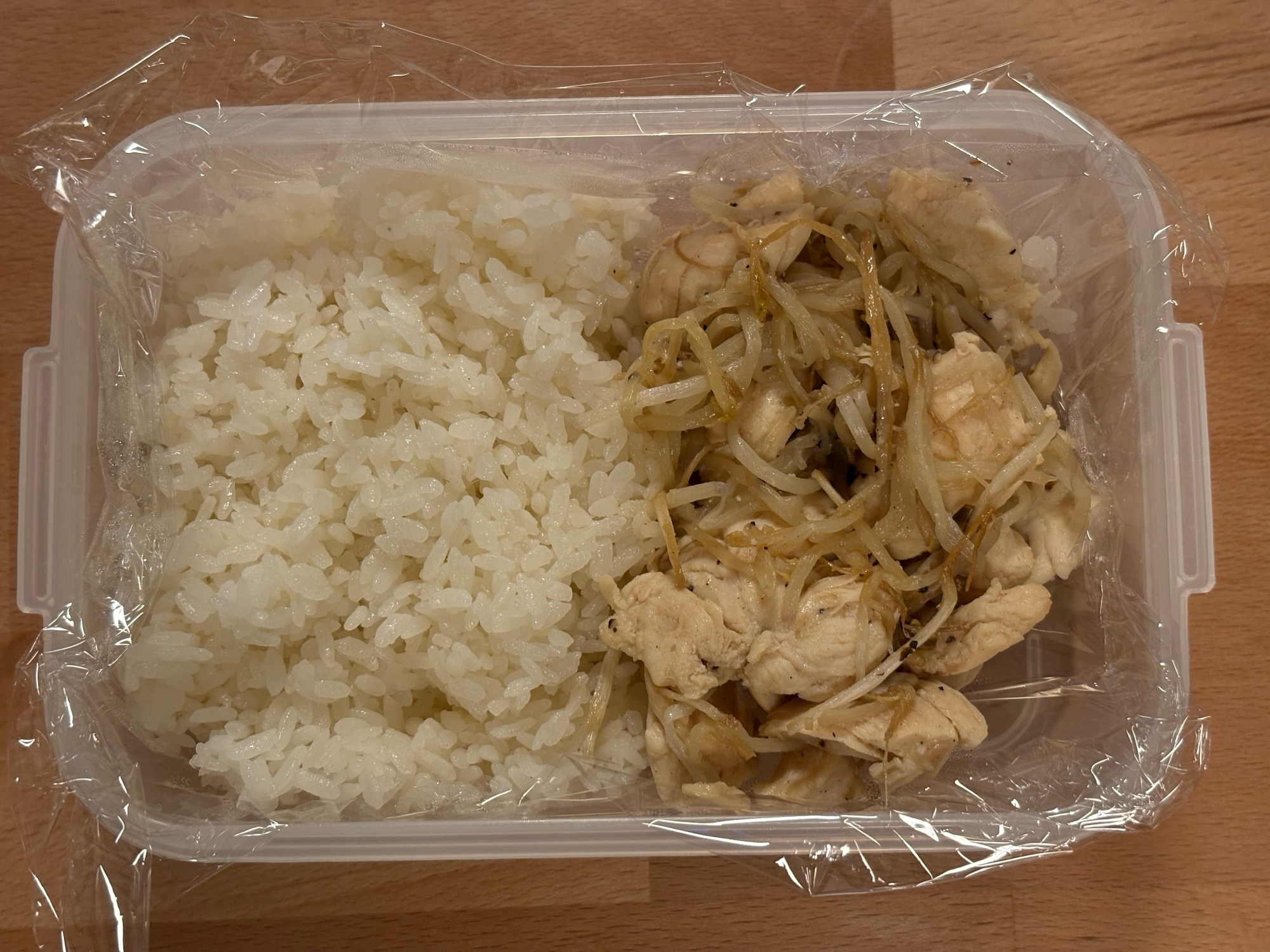 ささみともやしの野菜炒めの弁当