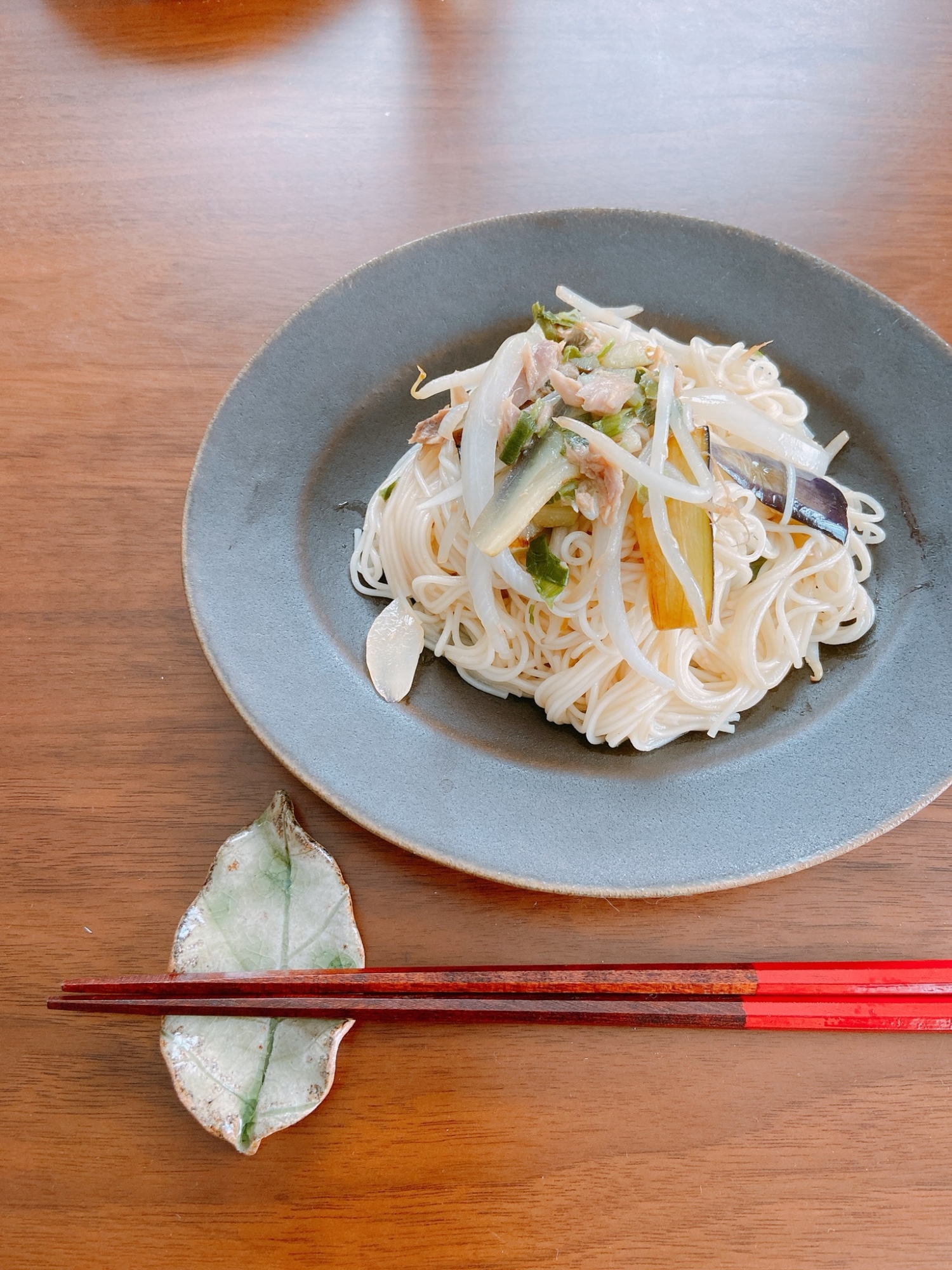 なすのそうめんチャンプル