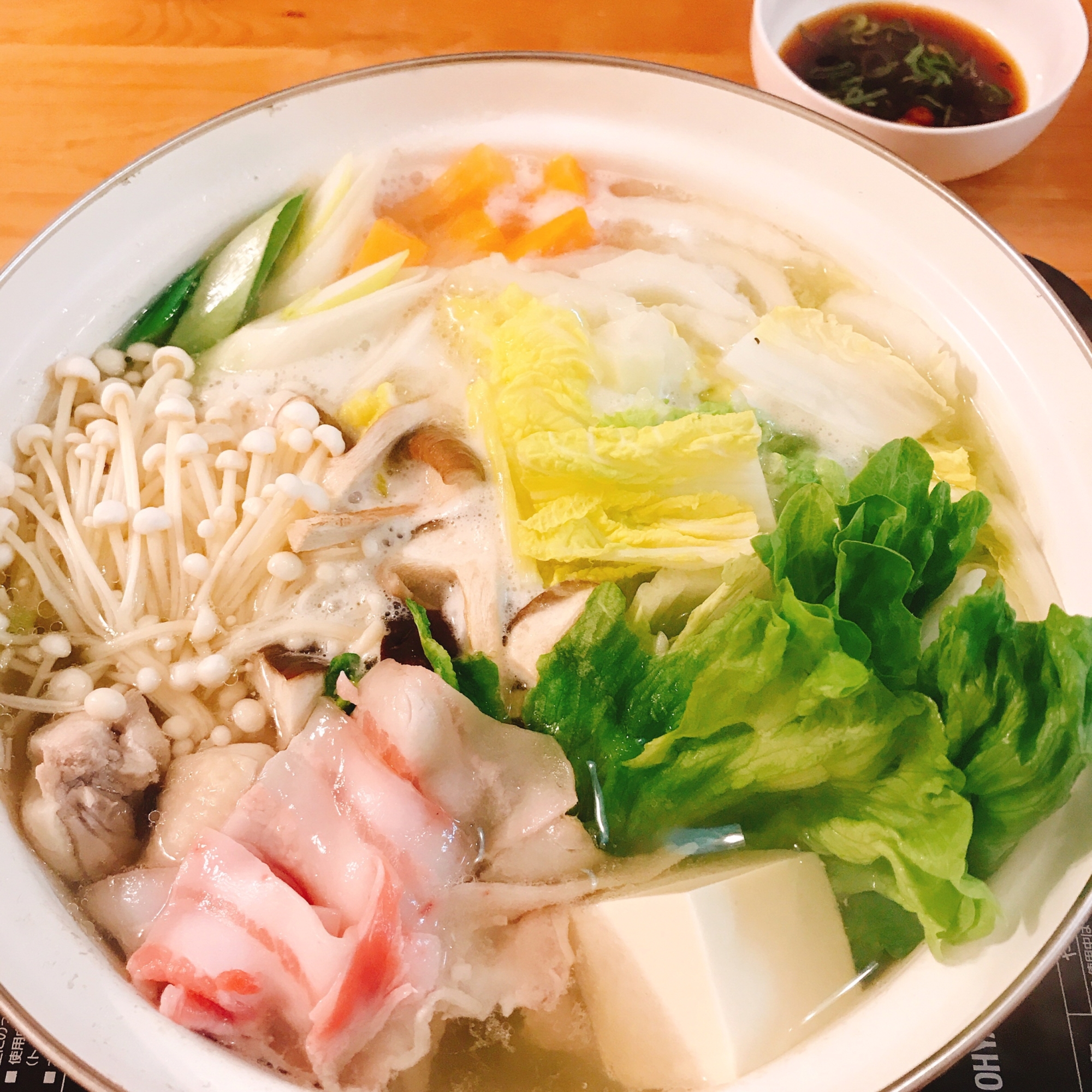 鶏もも肉 豚バラ肉の昆布だし水炊き レシピ 作り方 By Yu U U Ka 楽天レシピ