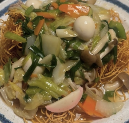 豚ひき肉と野菜たっぷり皿うどん