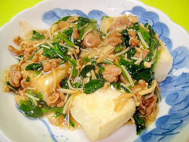 揚げ出し豆腐☆野菜肉あんかけ