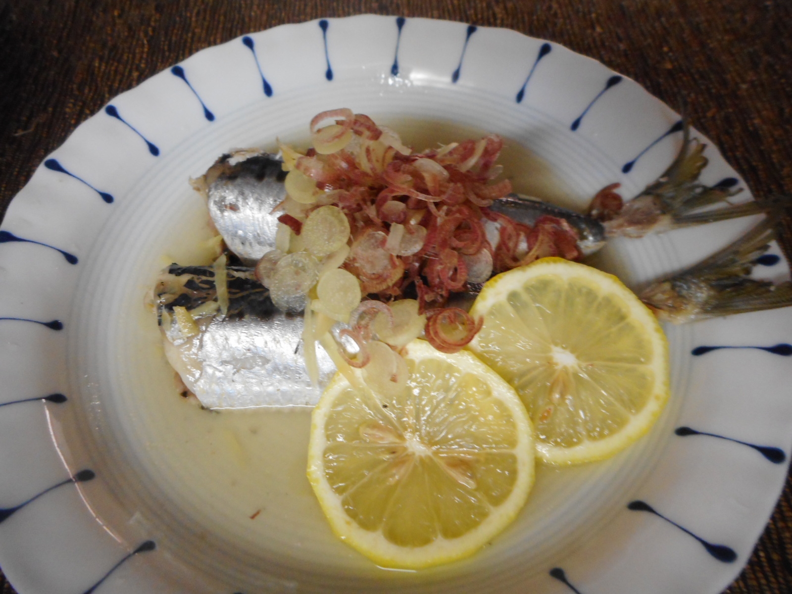 イワシのレモン煮みょうが風味