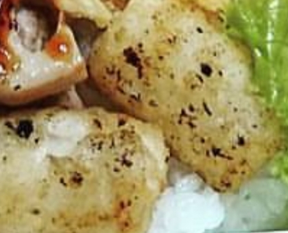ムネ肉のブラックペッパー焼き