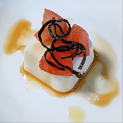 とまとと塩昆布の冷奴