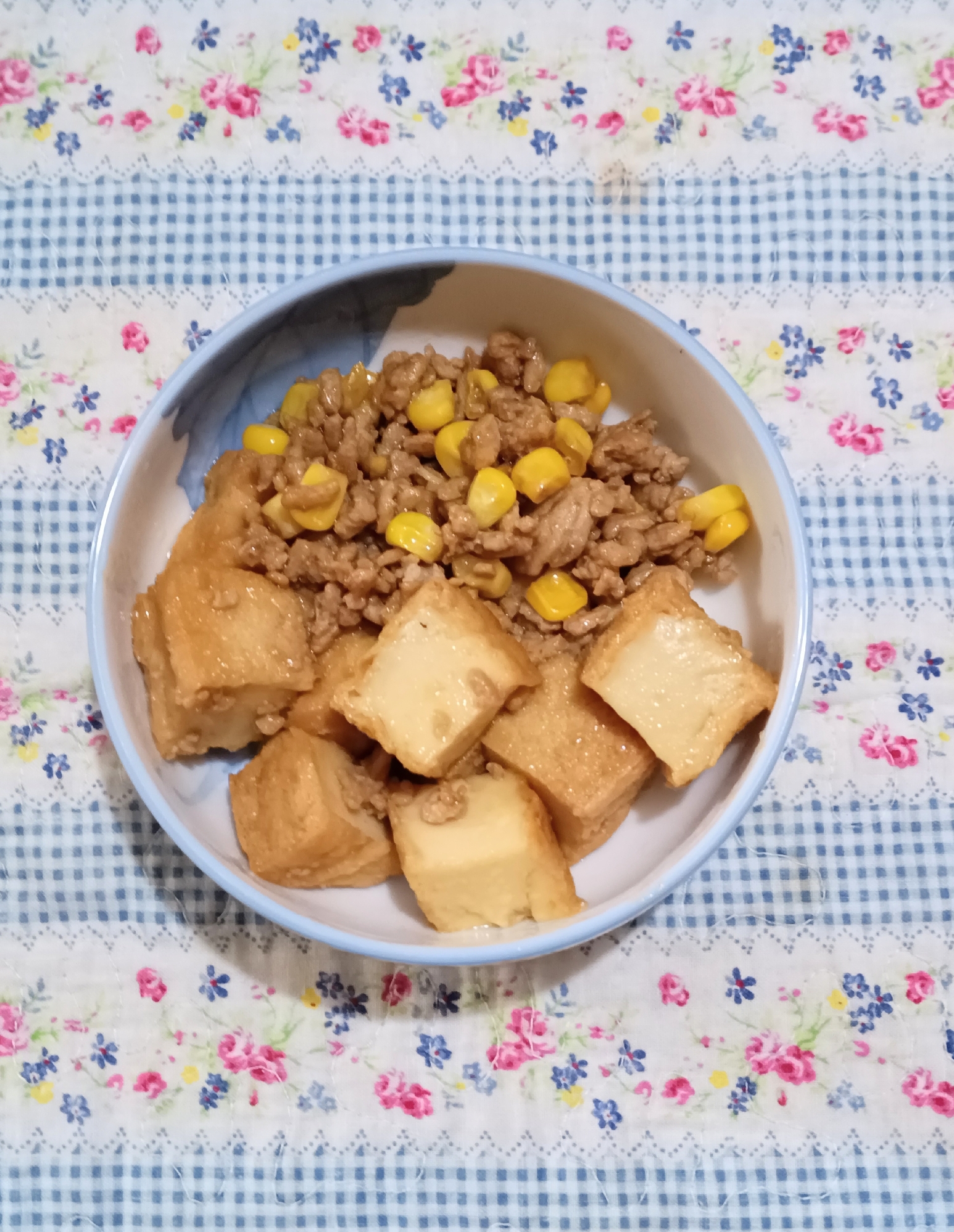 厚揚げと豚挽き肉のやきとりのたれ味炒め★