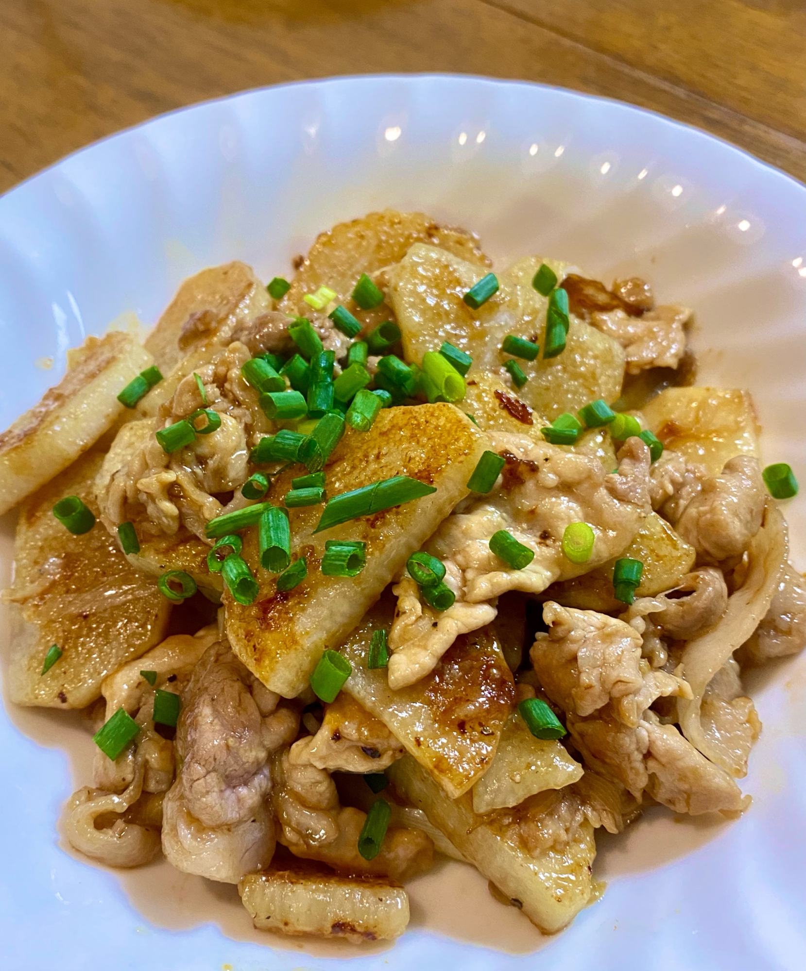 長芋と豚肉のオイスターソース炒め【中華・主菜】