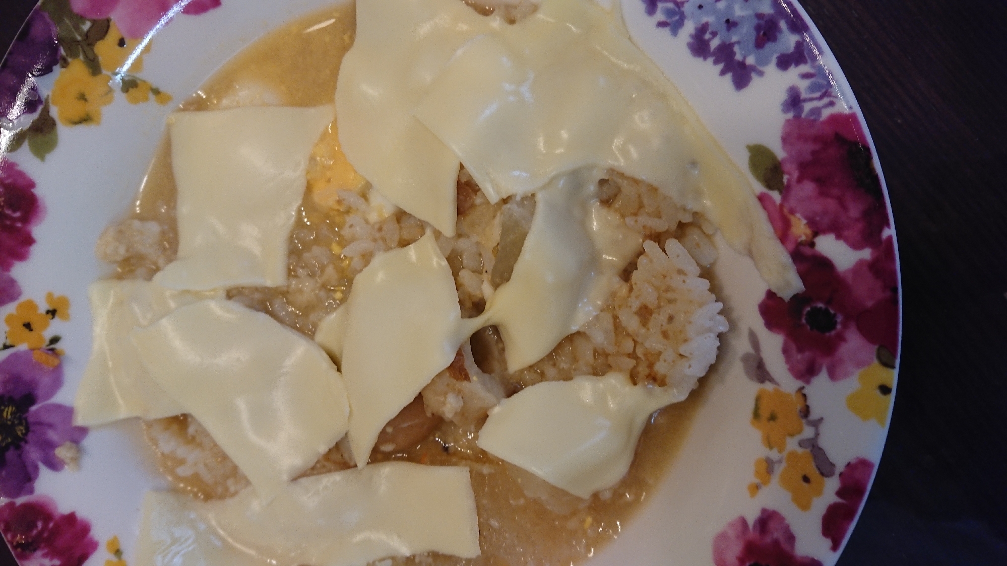 おでんの残りでチーズリゾット