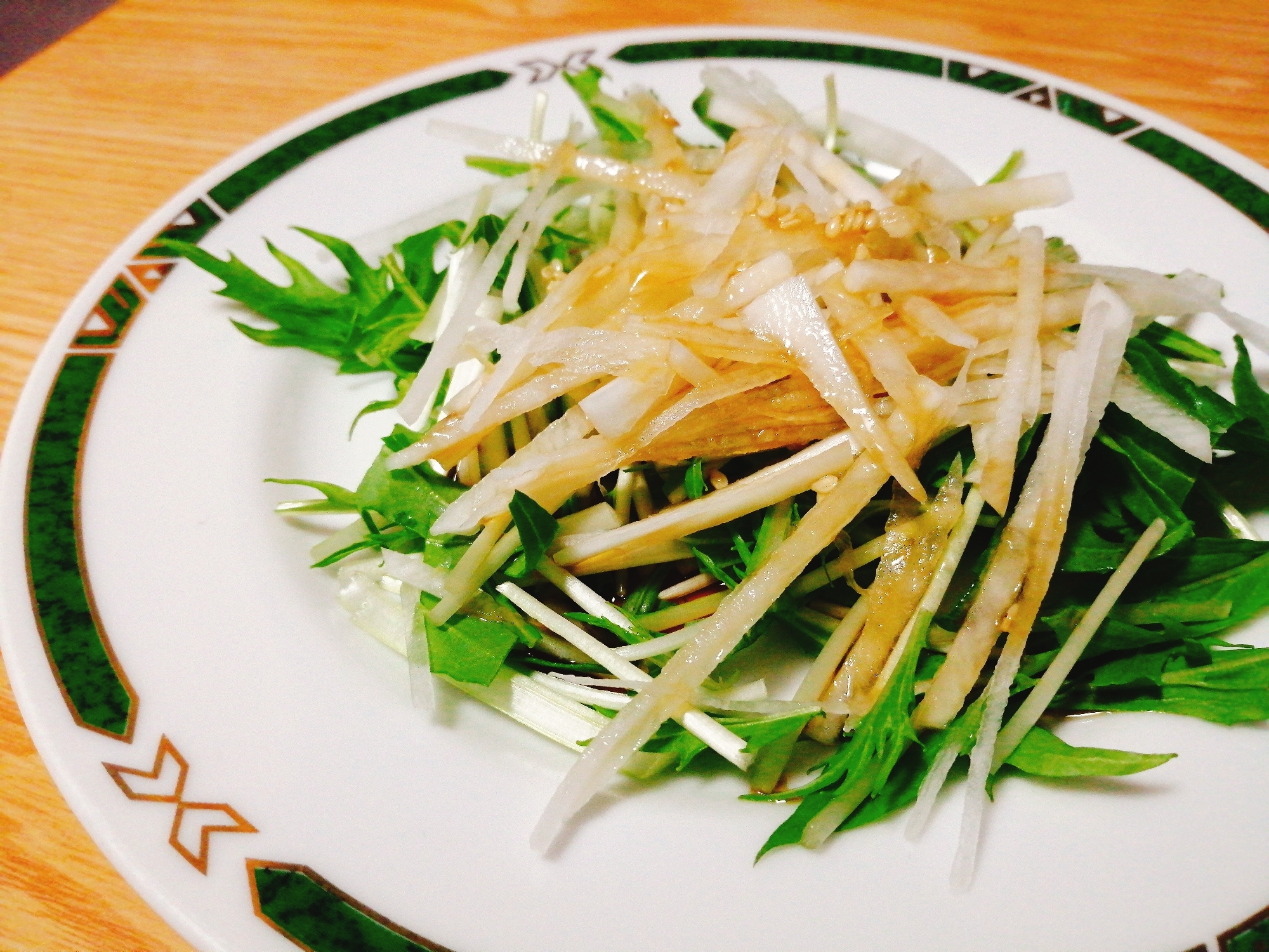 中華ドレッシングで☆水菜と大根のサラダ