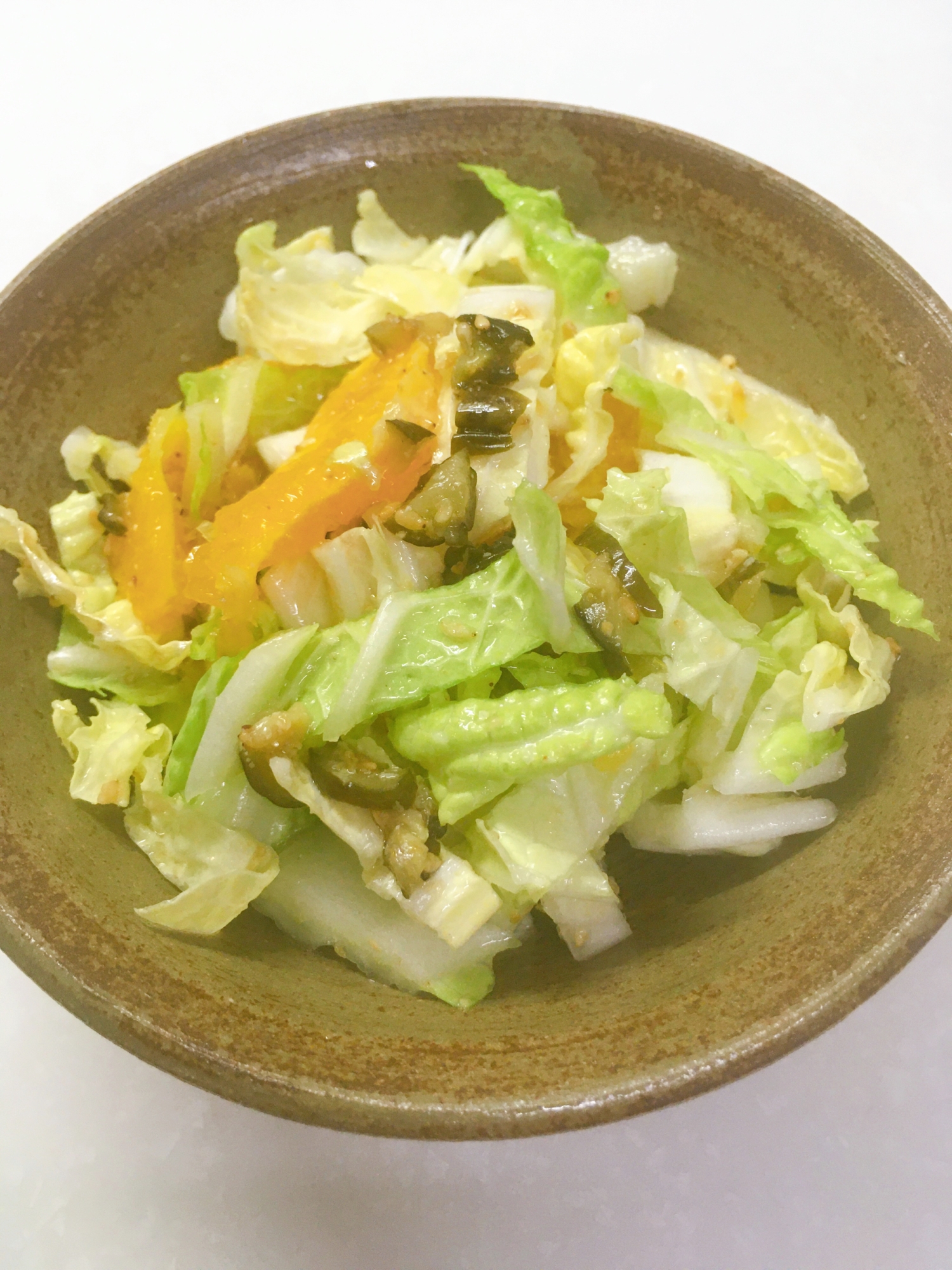 白菜とオレンジの白ごまサラダ