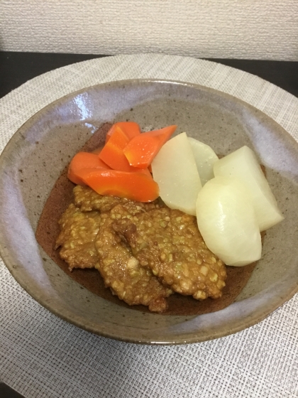 大根とさつま揚げの白だし煮