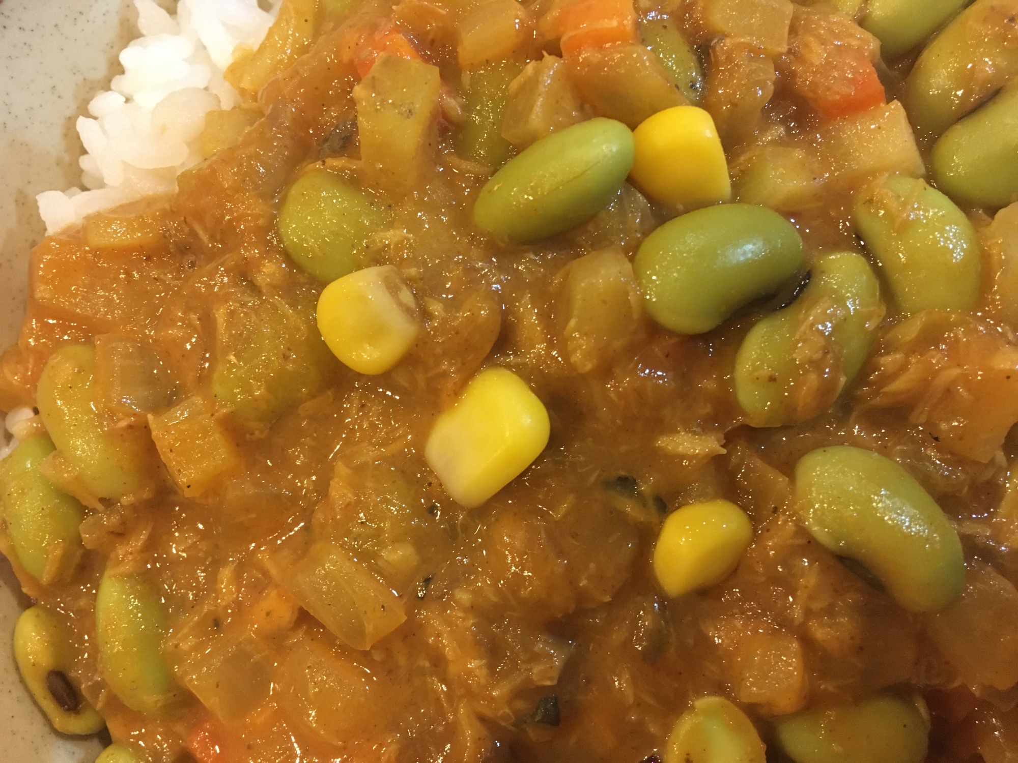 青バツサバコーンカレー