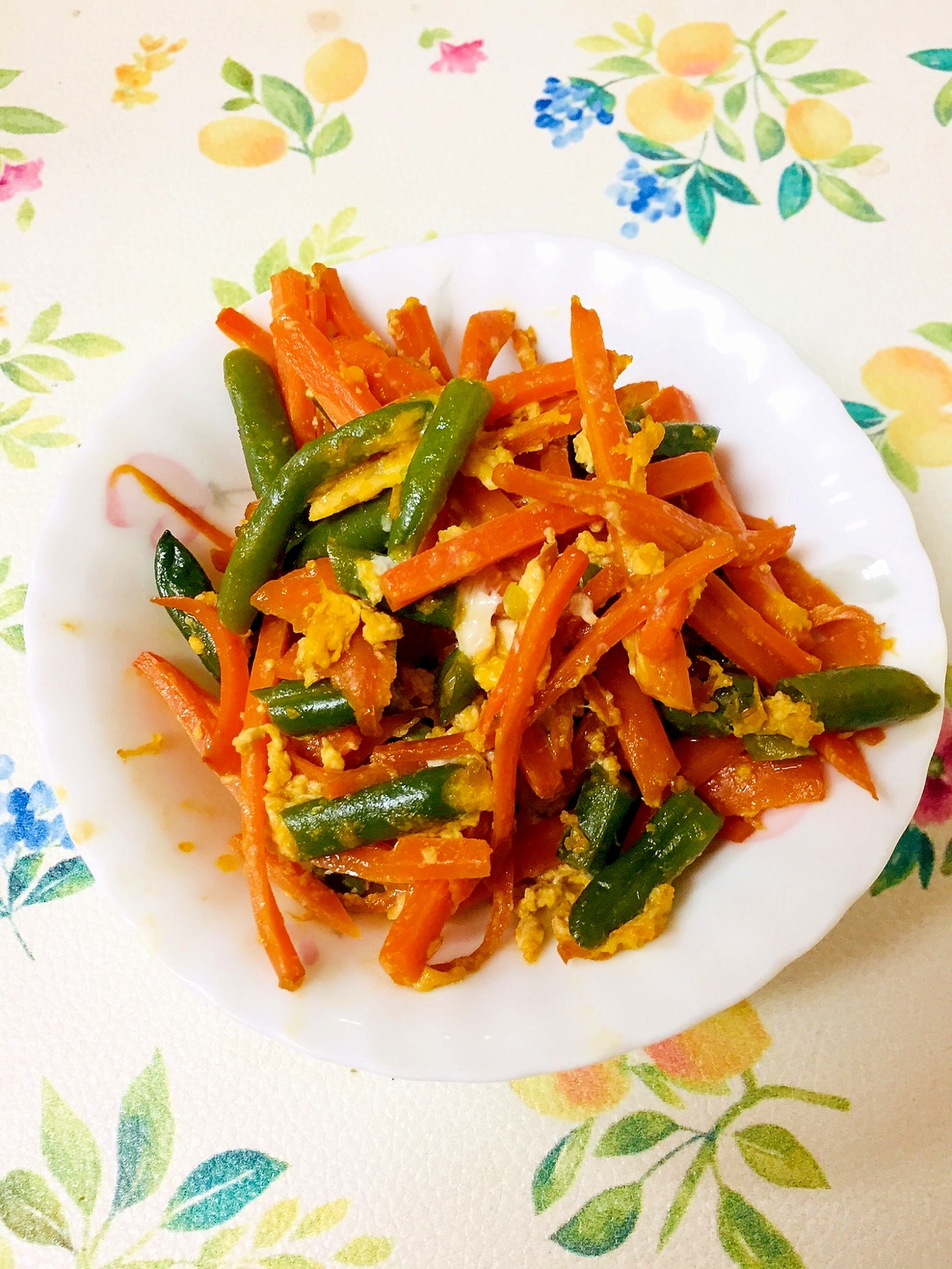 いんげん入り人参しりしり