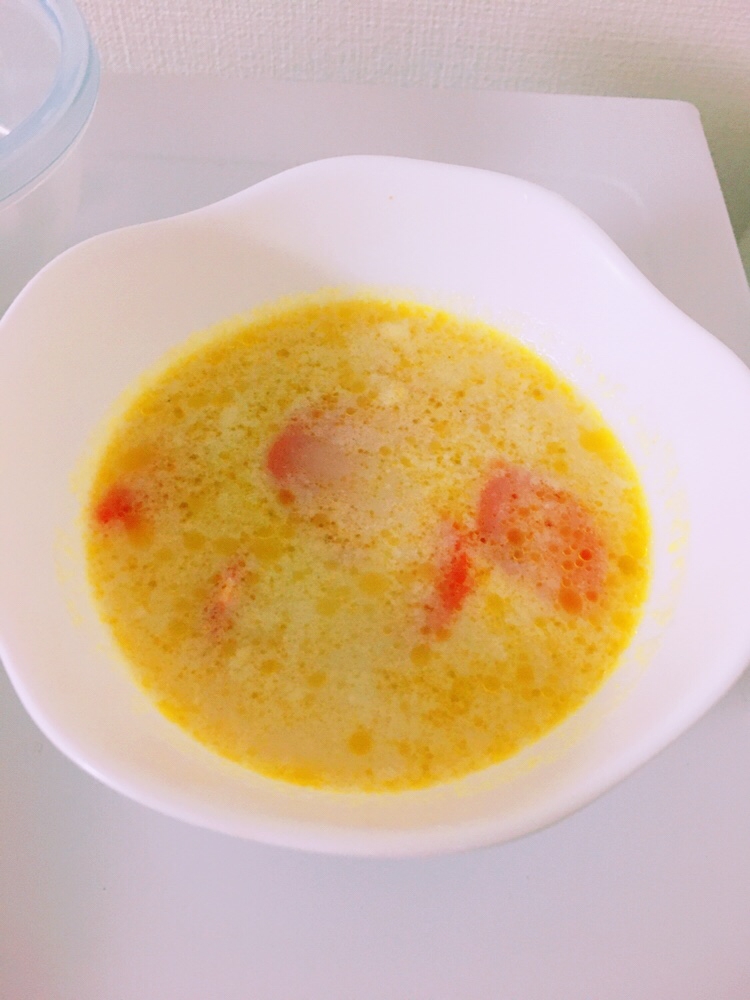 にんじんの味噌豆乳スープ
