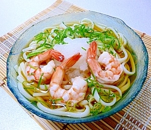 海老とおろしの冷やしぶっかけうどん＊ レシピ・作り方 by ゆず茶55
