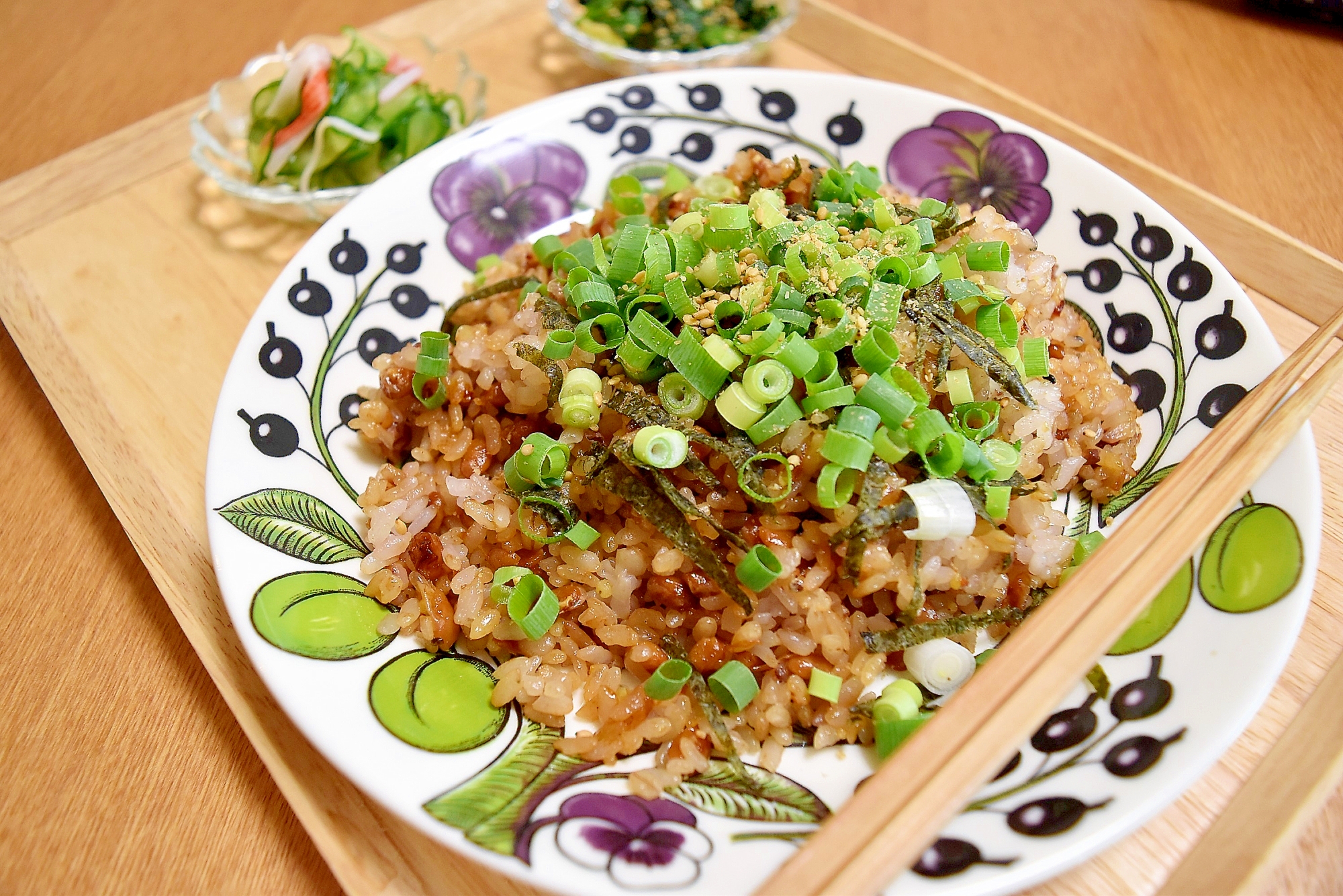 体喜ぶ♡三十雑穀の納豆チャーハン