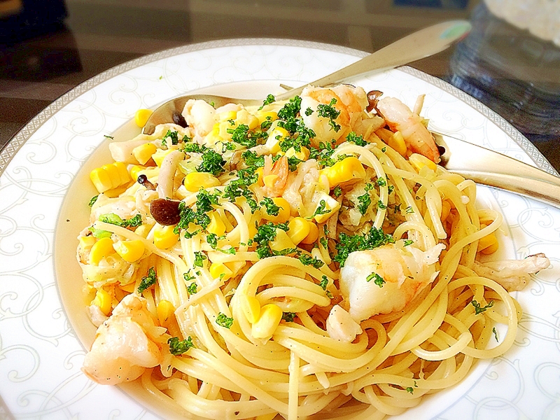 バター醤油が香ばしい エビ コーンパスタ レシピ 作り方 By Cocoa Nana 楽天レシピ バター醤油が香ばしい エビ コーンパスタ レシピ 作り方 By Cocoa Nana 楽天レシピ