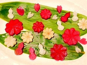 飾り切り大根 紅白甘酢漬け レシピ 作り方 By ブルーボリジ 楽天レシピ 飾り切り大根 紅白甘酢漬け レシピ 作り方 By ブルーボリジ 楽天レシピ