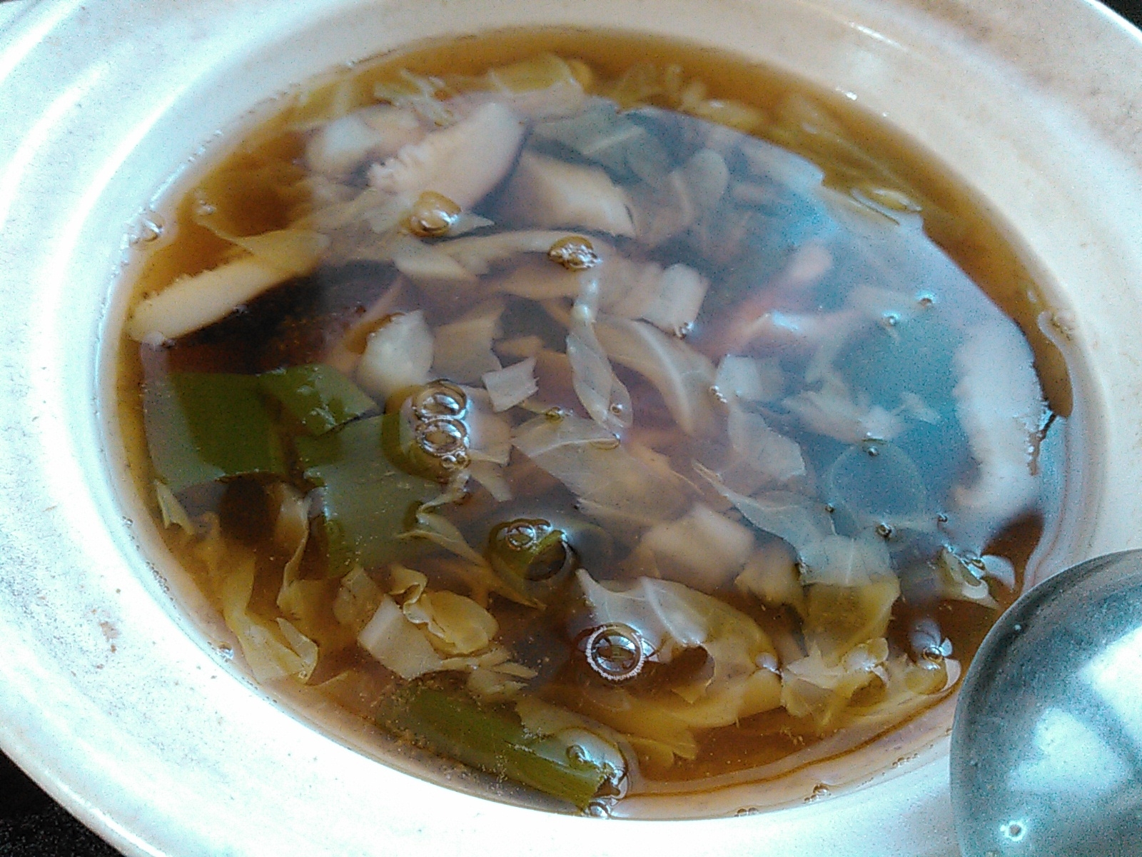 長ネギキャベツ椎茸の和風スープ