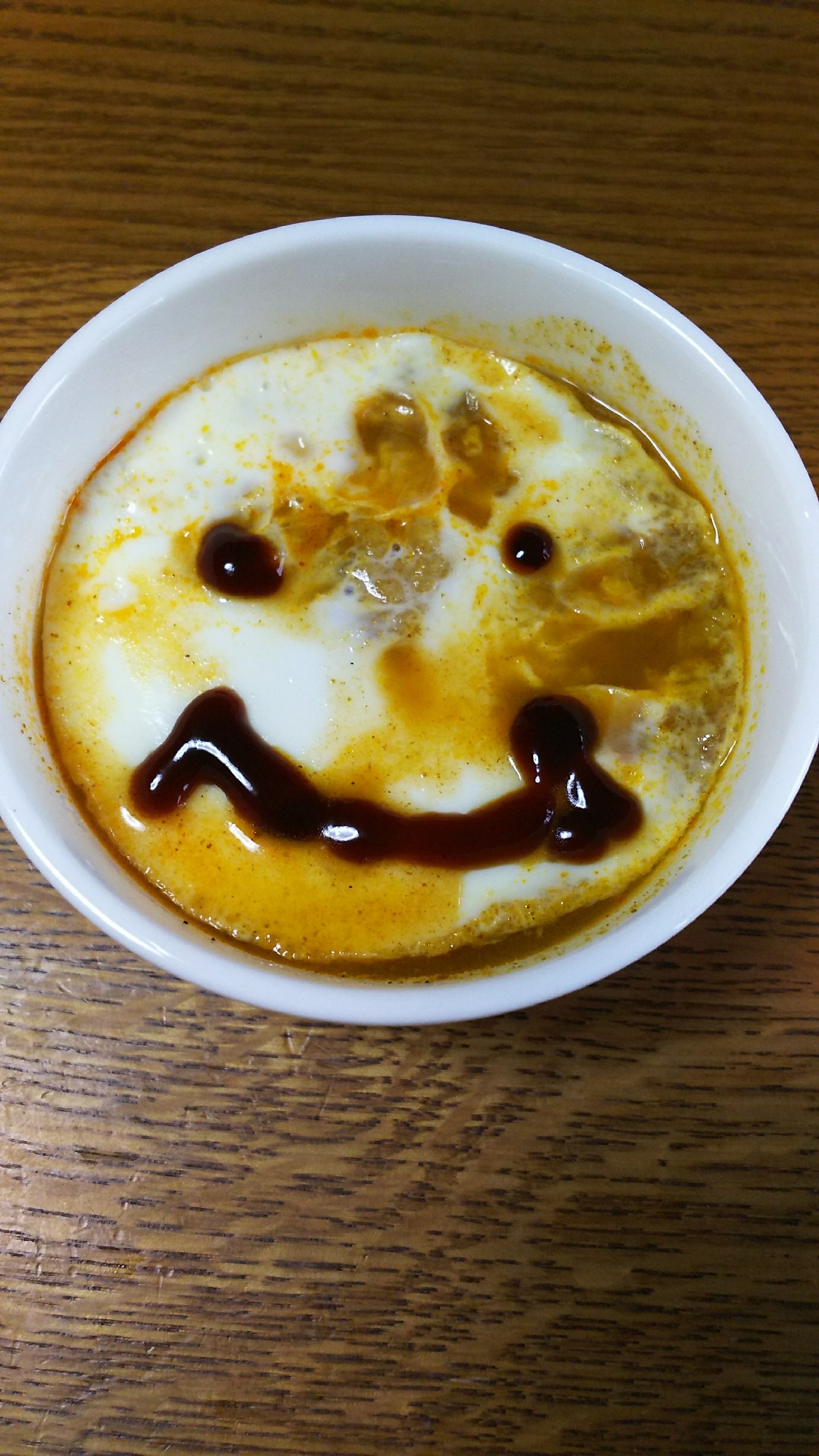 残ったカレー&ご飯&卵白(o^O^o)