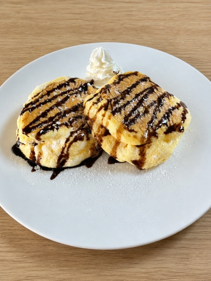 材料５つ！幸せのパンケーキ風♡スフレパンケーキ♪