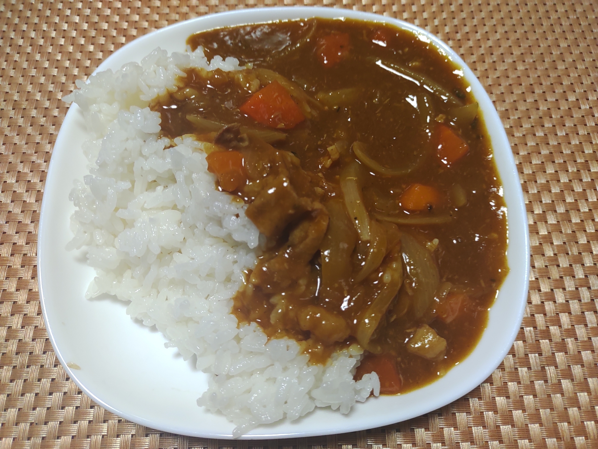 実はかぼちゃたっぷりカレーライス