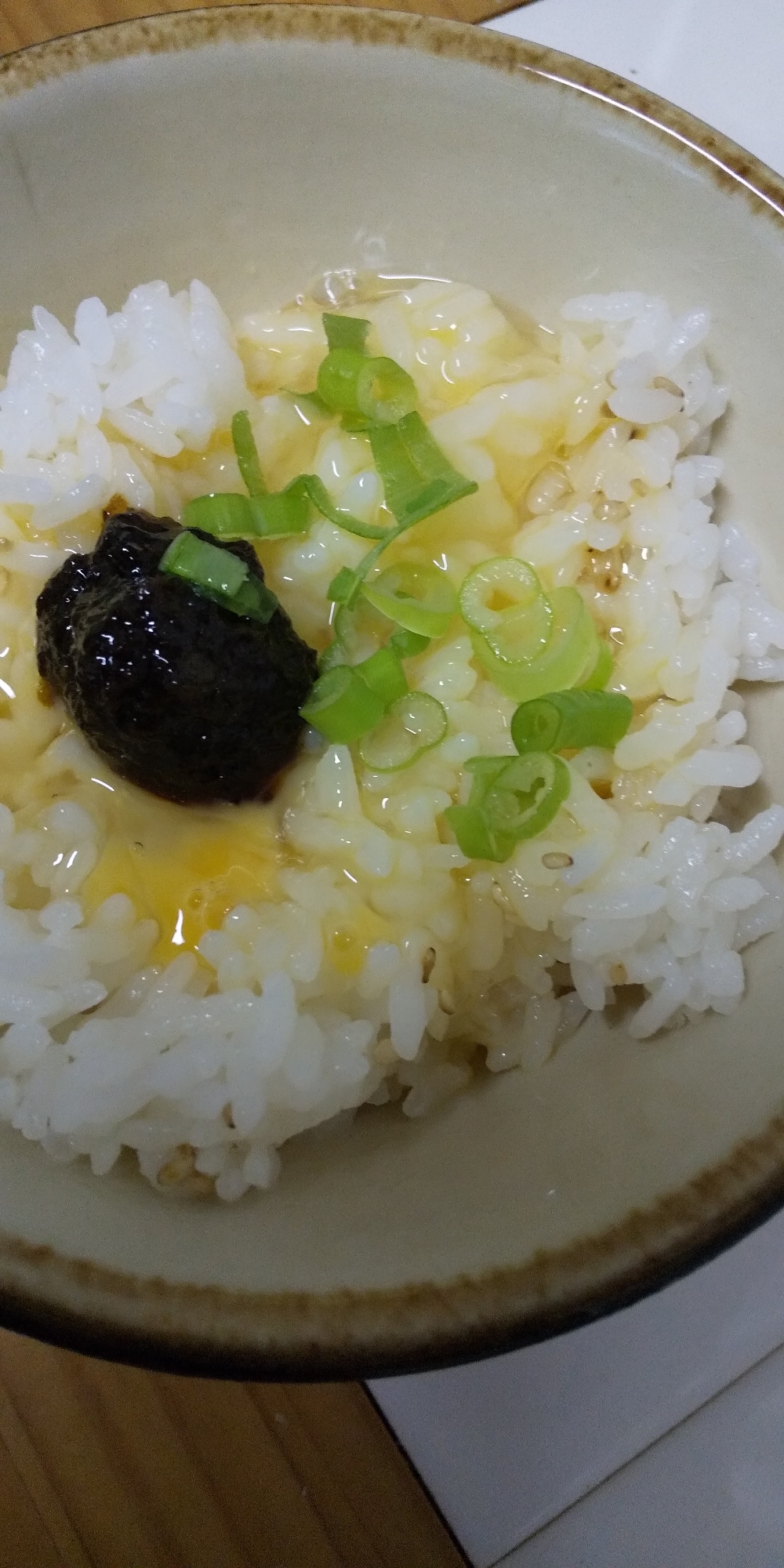 海苔の佃煮卵かけご飯☆