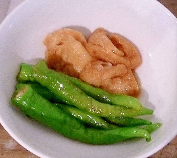 ししとうと薄あげの煮物